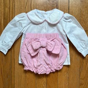 Pink bloomer corduroy with matching top